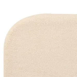 Boucle EU Double Size Bed Beige FLAYAT