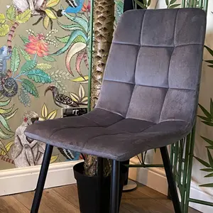 Eyre Upholstered Dining Chair Grey