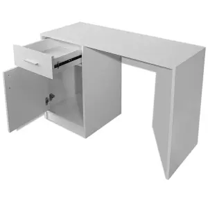 Berkfield Desk with Drawer and Cabinet White 100x40x73 cm