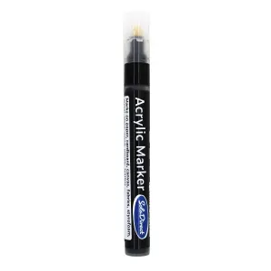 Acrylic Paint Marker Pen Permanent for Stone Leather Fabric Plastic (Black)