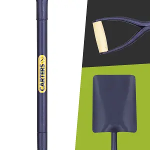 Pegdev - PDL  Carters Taper-mouth Builders Contractors Shovel Garden Square Mouth Spade No2. Tubular Steel Shaft Solid Socket