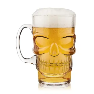 Original Products Final Touch Brainfreeze Glass Skull Mug 700ml Clear