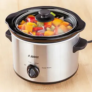 Judge Stainless Steel Slow Cooker 1.5ltr