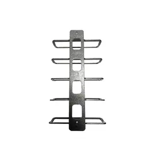 5 Bottle Wall Mounted Wine Rack Antique Silver Metal Display Stand Holder WR05S