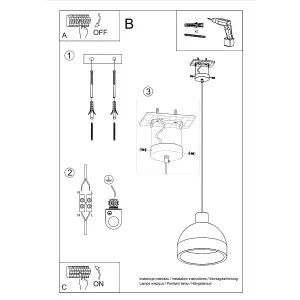 Damaso Concrete Grey 1 Light Classic Pendant Ceiling Light