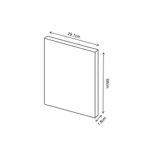 Ethos Matt black Drawer front, Pack of 2 (H)680mm (W)297mm (T)18mm