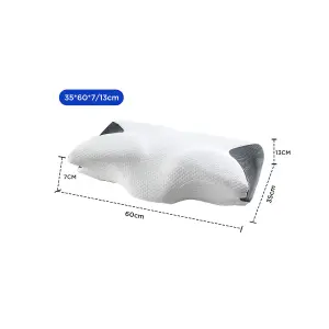 Grey Memory Foam Pillow For Side Sleepers, Cervical Pillow For Relax