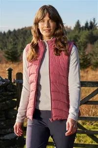 Womens Opal Padded Gilet | Pink | Size 14 | Mountain Warehouse | Water-Resistant, Lightweight