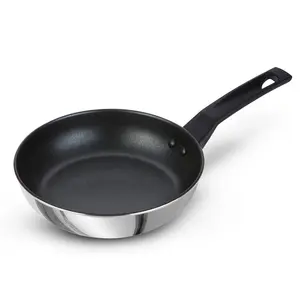 Prestige 9 x Tougher Silver Round Stainless Steel Dimpled Surface Non-Stick Frying Pan 29cm