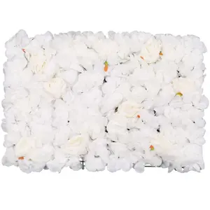 Artificial Flower Wall Backdrop Panel, 60cm x 40cm, Tibet Roses