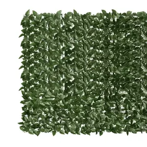 Berkfield Balcony Screen with Dark Green Leaves 500x150 cm