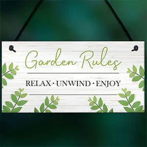 Garden Sign Plaque Hanging Outdoor Sign For Summerhouse Shed Decking Home Gift