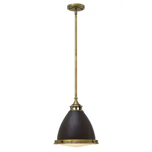 Elstead Amelia 1 Light Medium Dome Ceiling Pendant Buckeye bronze, Restoration Bronze, E27