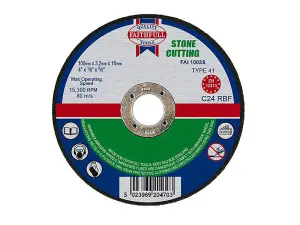 Faithfull 100mm Stone Cut Off Disc for Precision Cutting