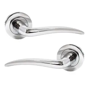 Modern Heavy Duty CARLA STYLE LEVER DOOR HANDLES ROSE CHROME