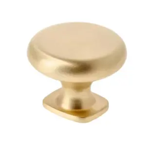 Kitchen Cupboard Cabinet Door Drawer Round Knob Handle Lorena by GTV Brushed Gold