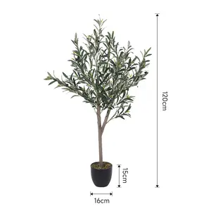 120cm H Artificial Olive Tree Decorative Plant in Planter Suitable for Home Office Living Room