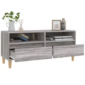 Berkfield TV Cabinet Grey Sonoma 100x34.5x44.5 cm Engineered Wood