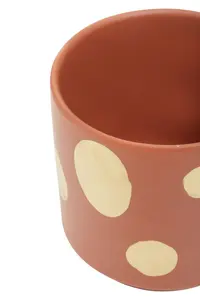 Interiors by Premier Gold Speckled Ceramic Planter, Modern Small Garden Pot for Home Decor, Ceramic Pots for Indoor Plants