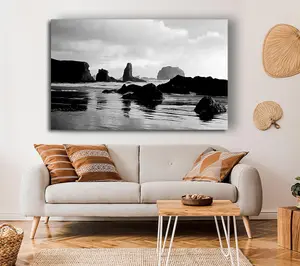 The Oceans Architect B N W Canvas Print Wall Art - Medium 20 x 32 Inches