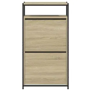 Shoe Cabinet Sonoma Oak 60x34x112 cm Engineered Wood