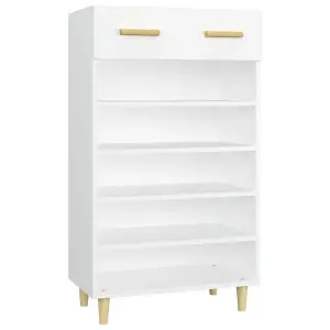 Berkfield Shoe Cabinet White 60x35x105 cm Engineered Wood