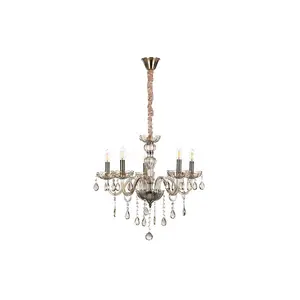 Luminosa Linda 5 Light Multi Arm Chandelier, Amber