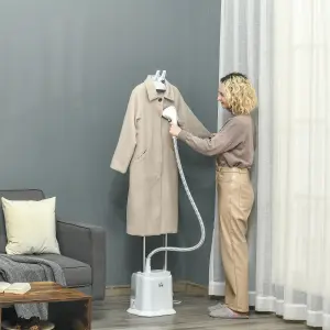 HOMCOM Upright Garment Clothes Steamer w/ 6 Steam Setting 1.7L Water Tank