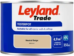 Leyland Trade Vinyl Matt Walls & Ceilings Emulsion Paint Neutral Beige (PPG12-31) 350ml Tester