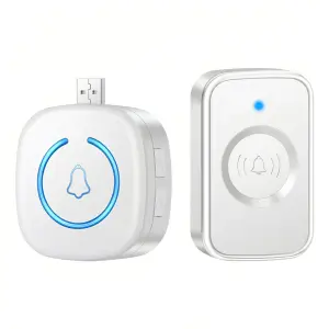 USB Wireless Doorbell for Home WHite