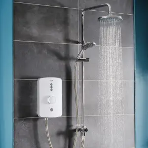 Triton Amala DuElec® White Manual Electric Shower, 9.5kW