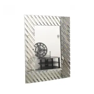 75x100cm Slide Border Silver Wall Mirror Decorative Wall Mounted