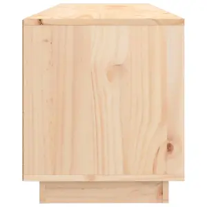 Berkfield TV Cabinet 100x34x40 cm Solid Wood Pine