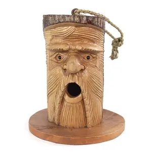 Something Different Green Man Pine Wild Bird House Brown (One Size)