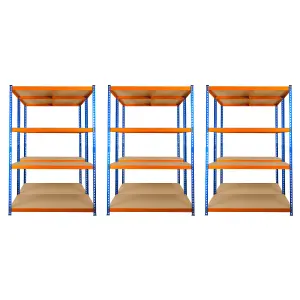 6 Bays of 4 Tier Extra Heavy Duty Storage Racking 1800h x 1200w x 450d mm 300kg