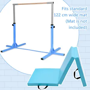 Costway Kids Junior Horizontal Kips Bar Gymnastics Training Bar Gym