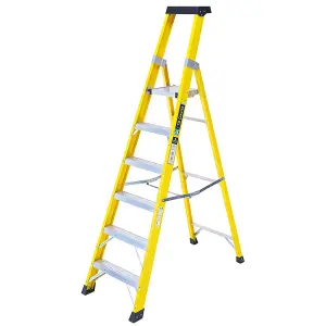 TB Davies 6 Tread Heavy-Duty Fibreglass Platform (1.56m) Step Ladder