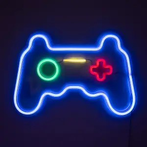 ValueLights Games Controller Neon White Light Decoration