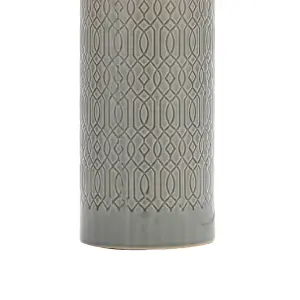 Inlight Dactyl Embossed Cylinder Grey Table light