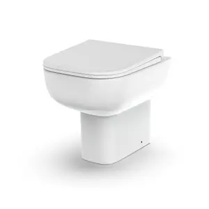 Nes Home Modern Back To Wall Toilet Pan & Soft Close Seat