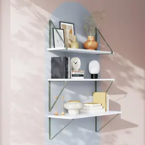 GoodHome Clever Green Steel Shelving bracket (H)280mm (D)200mm