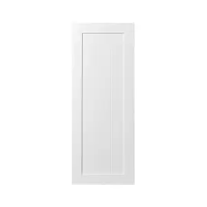 GoodHome Alpinia Tongue & groove Matt white Shaker Larder Cabinet door (W)500mm (H)1287mm (T)18mm