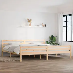 Berkfield Bed Frame Solid Wood 200x200 cm