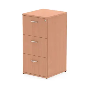 Impulse 50cm Wide 3 -Drawer File Cabinet Beech