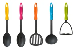 Essentials by Premier Tyri 5pc Grey Nylon Kitchen Tool Set