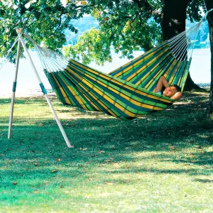 Amazonas Barbados Lemon Double Cotton Traditional Garden Hammock With Bag