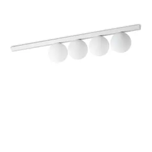 Ideal Lux Binomio 4 Light Globe Ceiling Light White