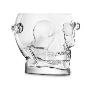 Original Products Final Touch Brainfreeze Crystal Glass Skull Ice Bucket 1.6 Litre Clear