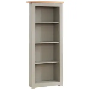 Vida Designs Arlington Grey 4 Tier Bookcase Freestanding Shelving Unit (H)1400mm (W)600mm (D)240mm