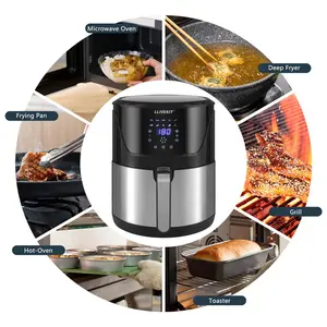 7 L Family Digital Touchscreen Air Fryer Silver/Black